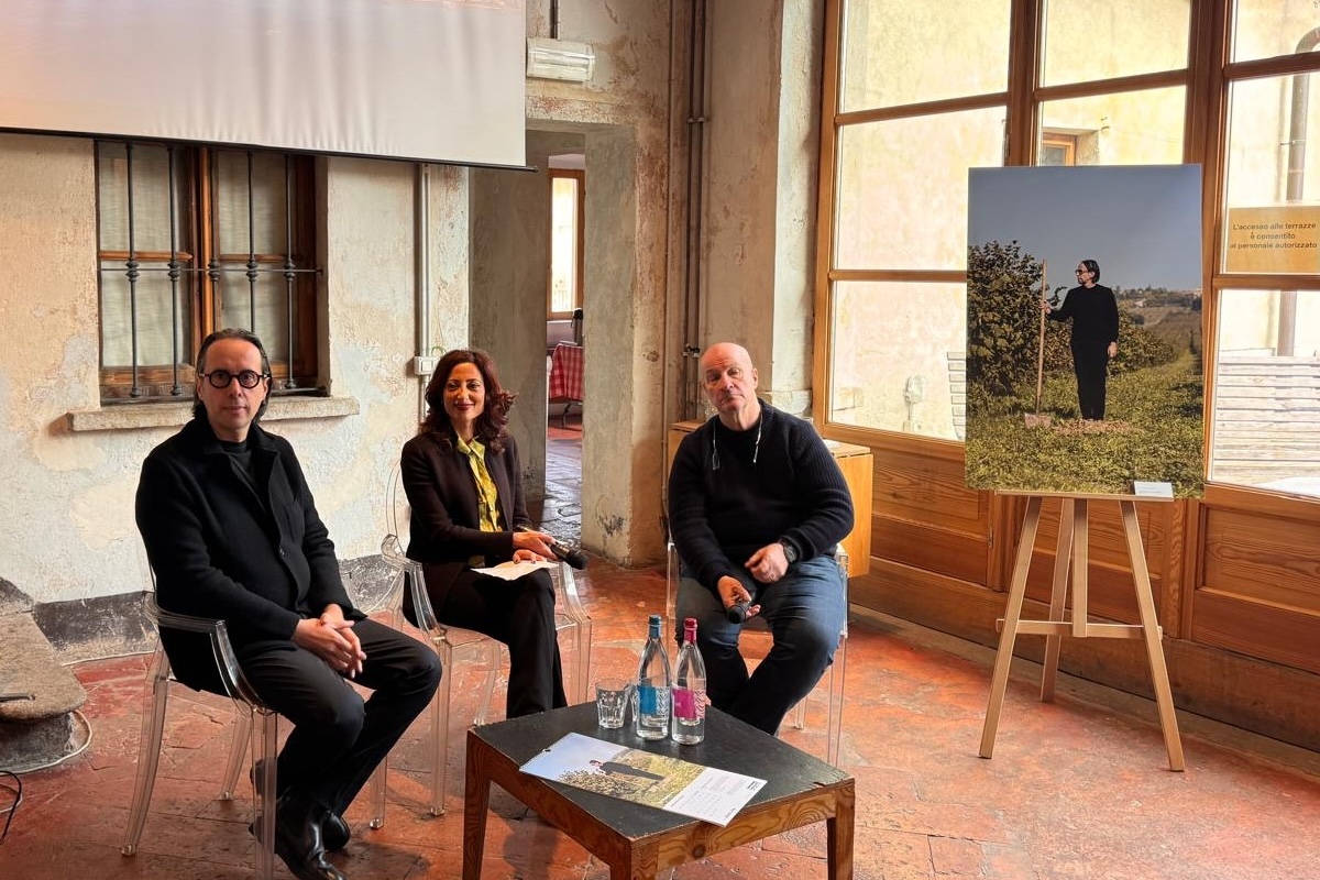 Da sinistra, Giuseppe La Spada, artista e fotografo, Giulia Giuffr&egrave; di Irritec e Roberto Ongaro di 2changingart